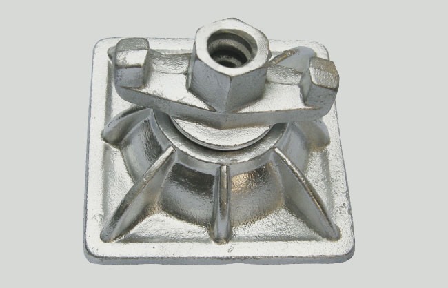 Dome nut plate for formwork